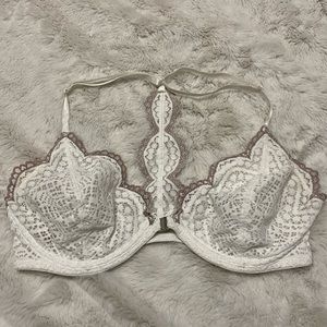 Free People scalloped lace front close bralette 34D